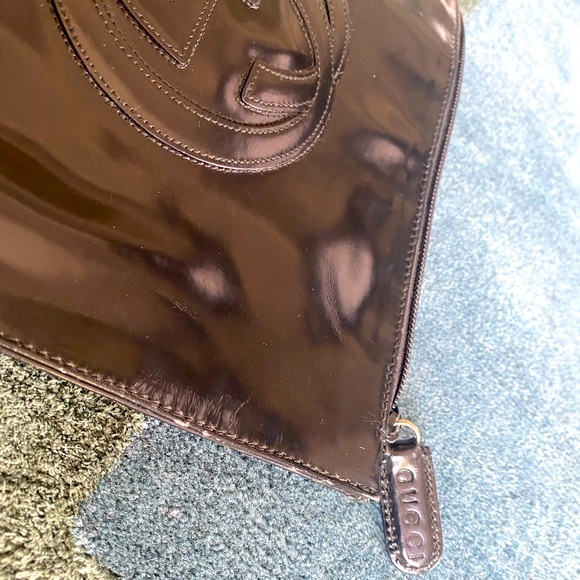 GUCCI unisex Pouchette: Limited edition Tom Ford era : black polished leather - Picture 16 of 17